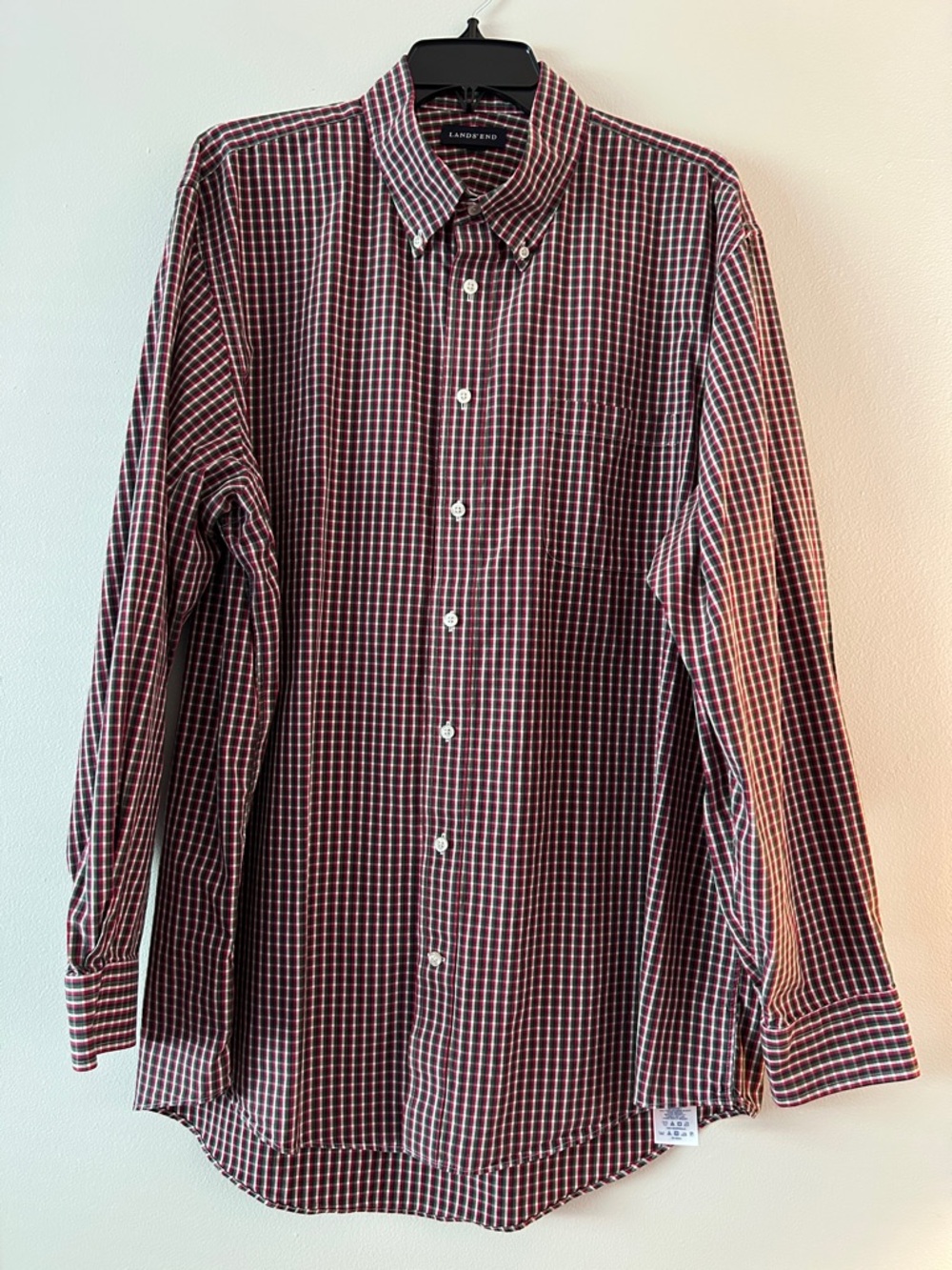 Lands End LS/Tall button down 171/2